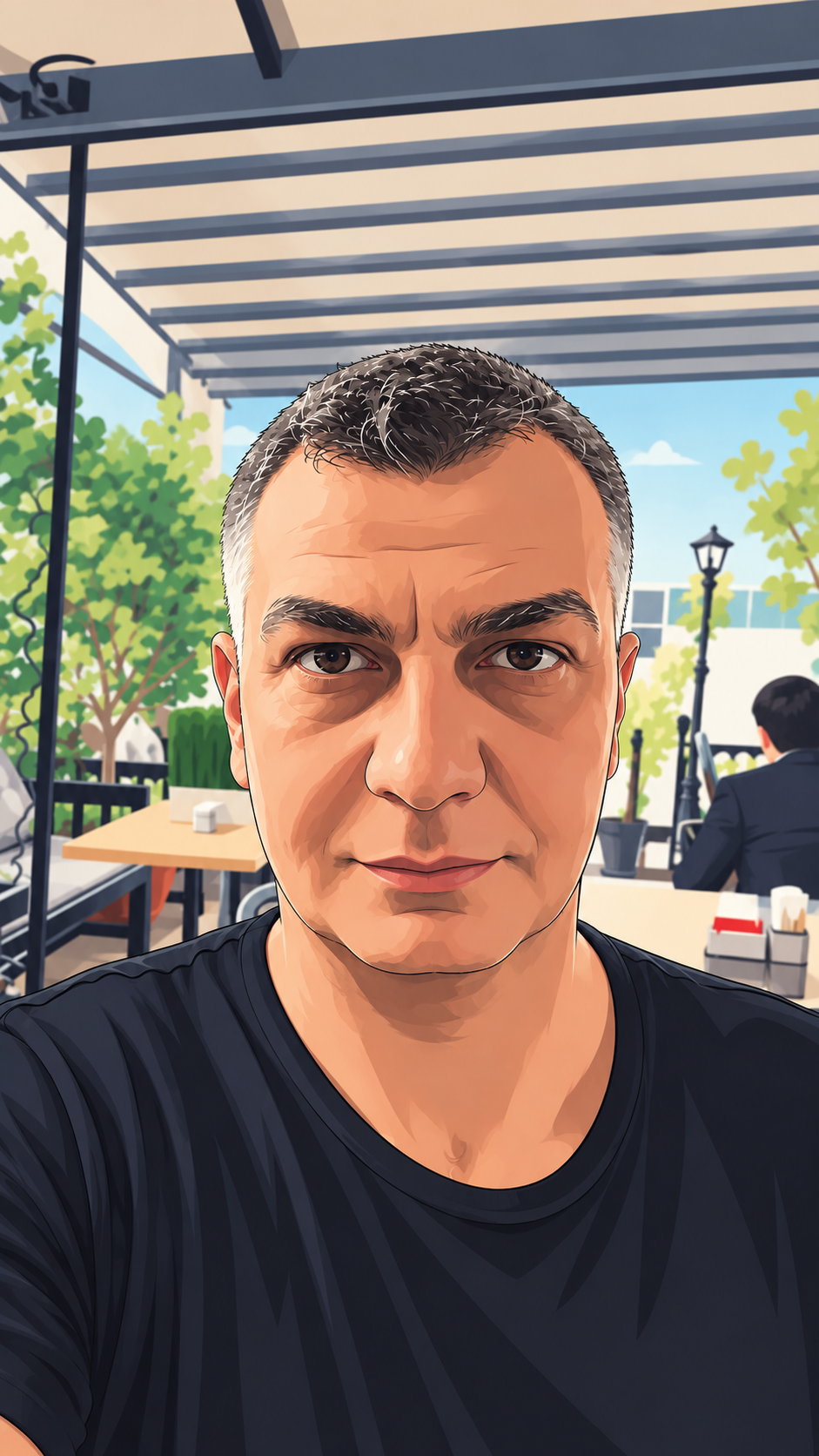 Illustrated portrait of Ale