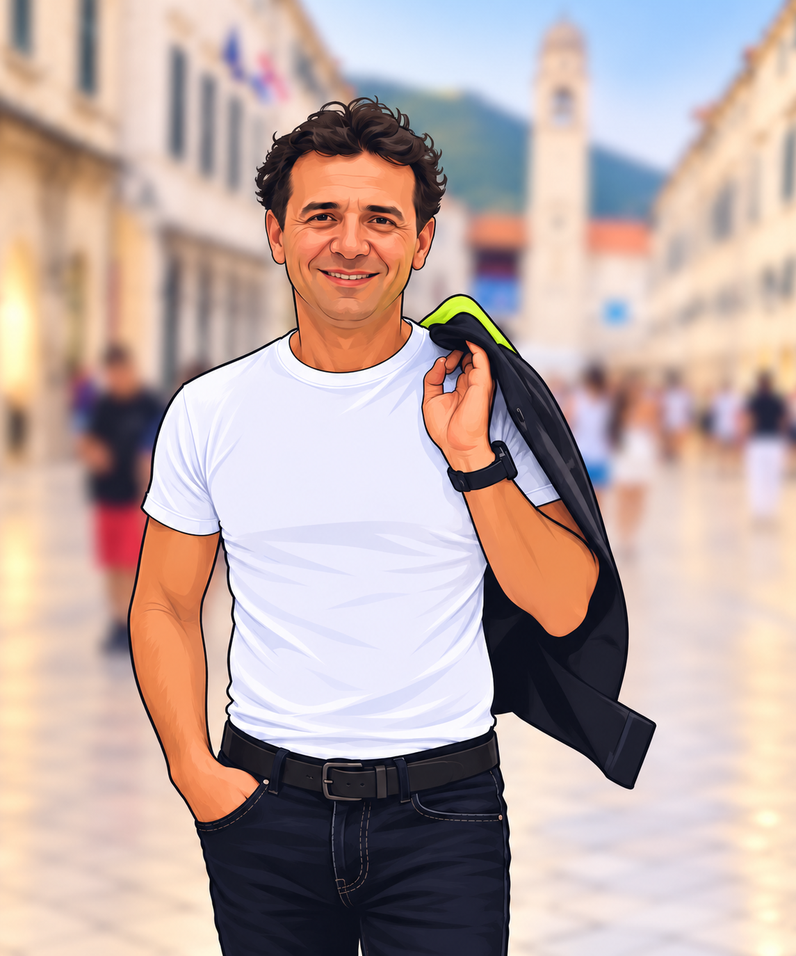 Illustrated portrait of Altin