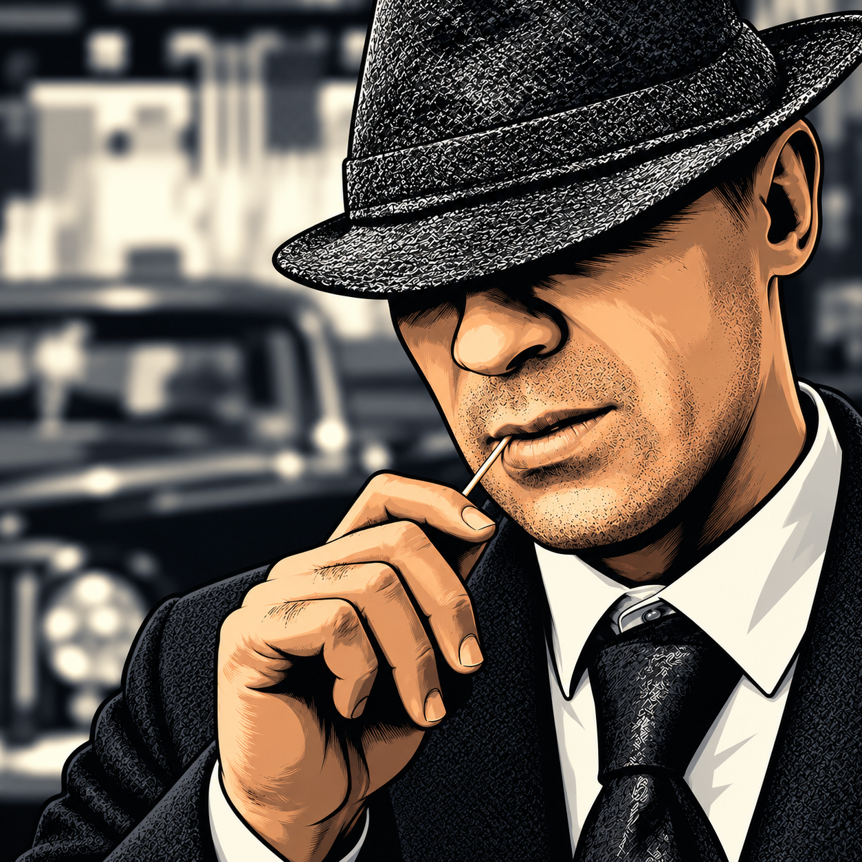 Illustrated portrait of Luca