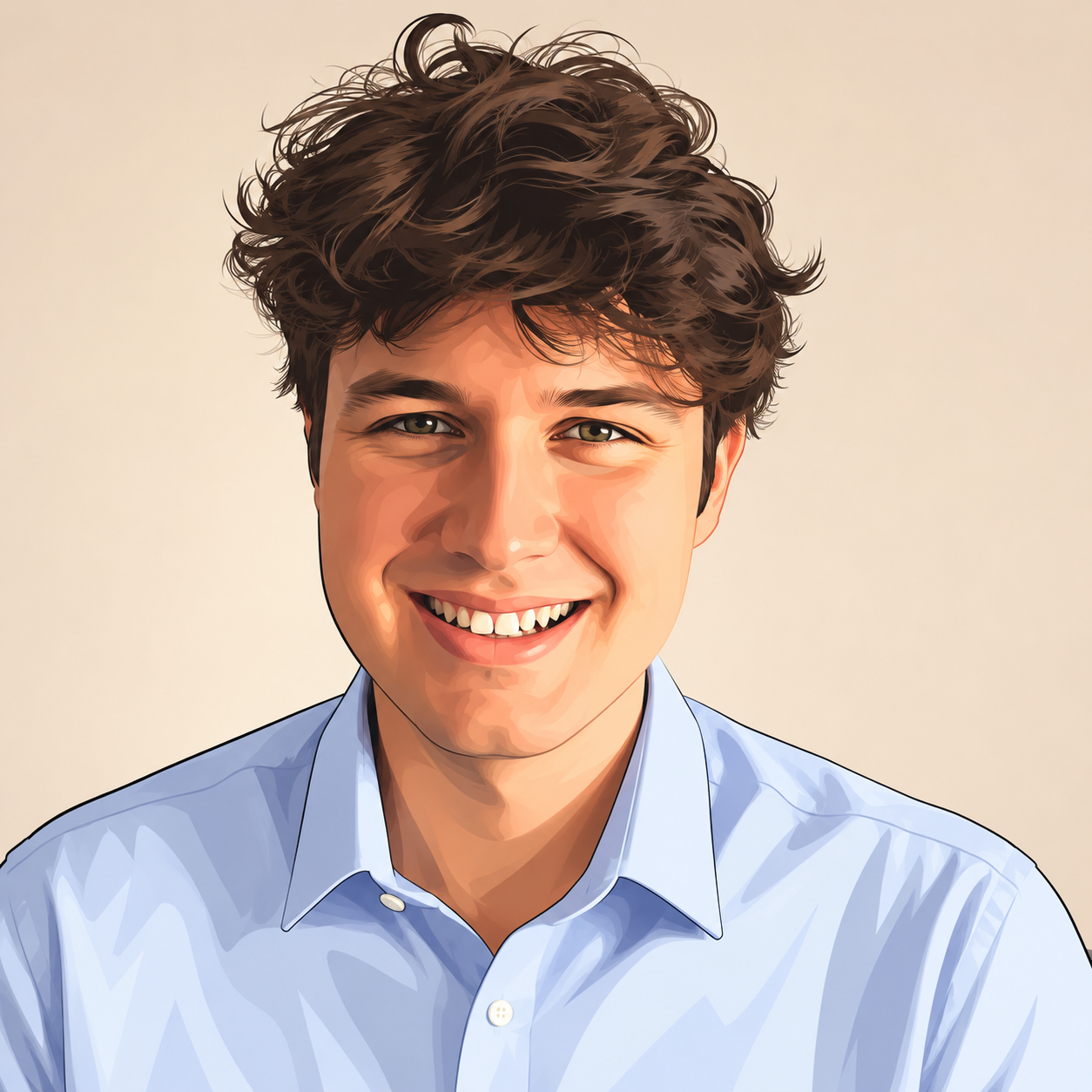 Illustrated portrait of Miguel
